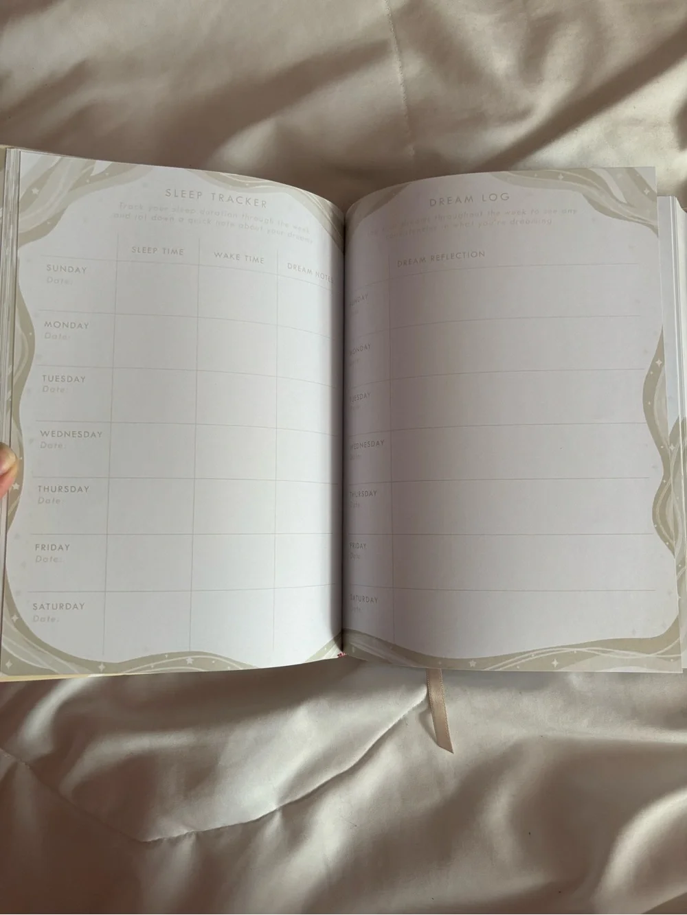 Dream Journal Crescent Moon Hardcover Notebook - Beige & Cream